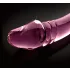 Icicles No. 57 - dildo doppia penetrazione con pene - vetro rosa
