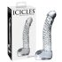 Icicles No. 61 - dildo in vetro realistico con testicoli e pene - trasparente