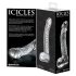 Icicles No. 61 - dildo in vetro realistico con testicoli e pene - trasparente