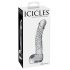 Icicles No. 61 - dildo in vetro realistico con testicoli e pene - trasparente