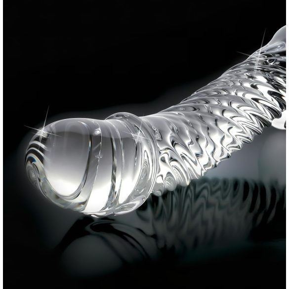 Icicles No. 61 - dildo in vetro realistico con testicoli e pene - trasparente