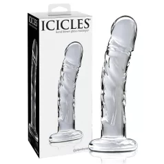   Icicles No. 62 - dildo realistico in vetro con pene - trasparente