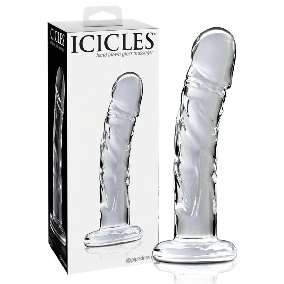 Icicles No. 62 - Dildo in vetro con forma di pene (trasparente)