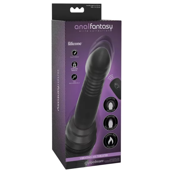 Analfantasy - vibratore anale spingente - silicone nero