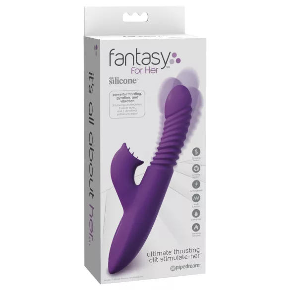 Fantasy For Her - vibratore 3 in 1 con funzione riscaldante - viola