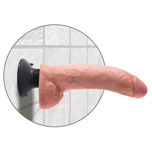 King Cock - vibratore realistico flessibile con ventosa 26cm - color carne
