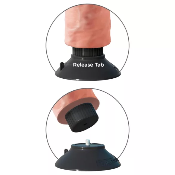 King Cock - vibratore realistico flessibile con ventosa 26cm - color carne
