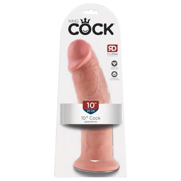 King Cock 10 - Dildo con ventosa grande 25cm - Naturale