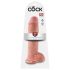 King Cock 11 - Dildo ventosa con testicoli (28 cm) - naturale