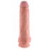 King Cock 11 - Dildo ventosa con testicoli (28 cm) - naturale