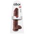 King Cock 11 - grande dildo marrone con ventosa e testicoli (28 cm)