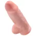 King Cock - dildo realistico ventosa e testicoli 23cm - color carne