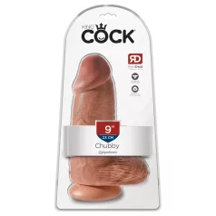   King Cock - dildo realistico con ventosa - 23cm - color carne scura