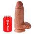 King Cock 9 Chubby - Dildo Ventosa (23cm) - Naturale Scuro