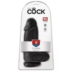   King Cock - dildo realistico con ventosa e testicoli - 23 cm nero