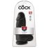 King Cock 9 Chubby - dildo ventosa con testicoli (23cm) - nero