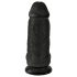 King Cock 9 Chubby - dildo ventosa con testicoli (23cm) - nero