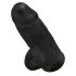 King Cock 9 Chubby - dildo ventosa con testicoli (23cm) - nero