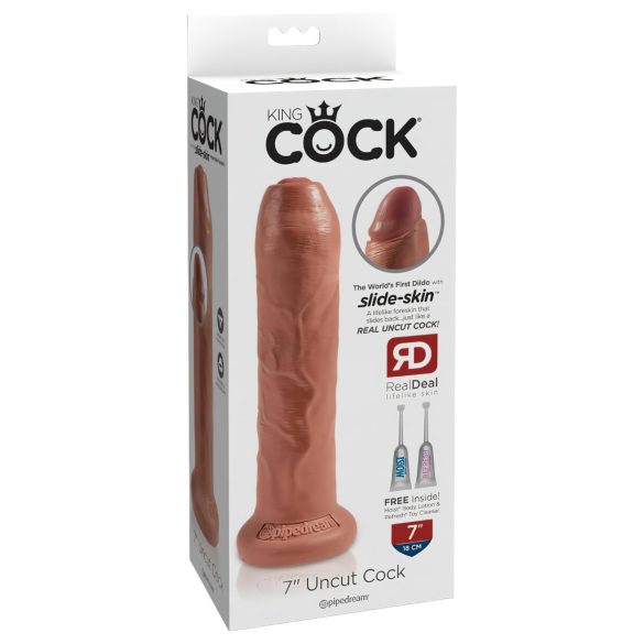 King Cock 7 - dildo realistico (18 cm) - nero naturale