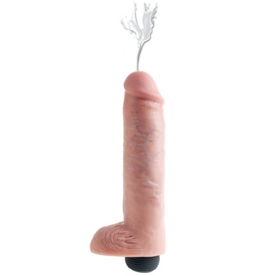 Dildo Spruzzante Realistico King Cock 10 (25cm) - Colore Naturale"