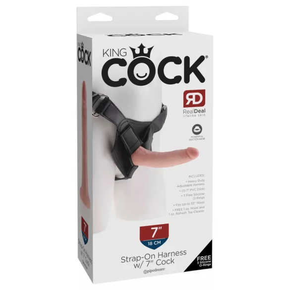 King Cock - dildo con imbracatura indossabile - nero