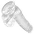 King Cock Clear 6 - dildo piccolo con ventosa e testicoli (15 cm)