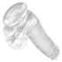 King Cock Clear 6 - dildo realistico con testicoli ventosa 15cm