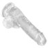 King Cock Clear 6 - dildo piccolo con ventosa e testicoli (15 cm)