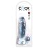 King Cock Clear 7 - Dildo con ventosa e testicoli (18cm)
