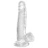 King Cock Clear 7 - Dildo con ventosa e testicoli (18cm)
