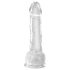 King Cock Clear 7 - Dildo con ventosa e testicoli (18cm)