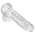 King Cock Clear 7 - Dildo con ventosa e testicoli (18cm)