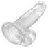 King Cock Clear 7 - Dildo con ventosa e testicoli (18cm)