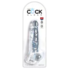   King Cock Clear 8 - dildo realistico con ventosa e testicoli 20cm