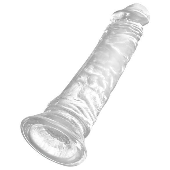 King Cock - dildo realistico grande con ventosa - trasparente 20 cm