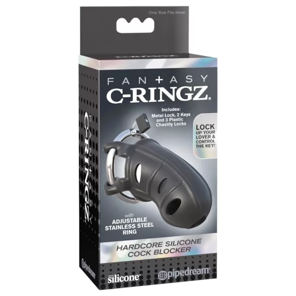 C-Ringz - gabbia per pene in silicone - nero