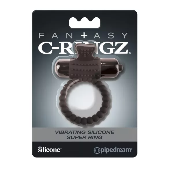Pipedream Fantasy C-Ringz - anello fallico vibrante - silicone nero