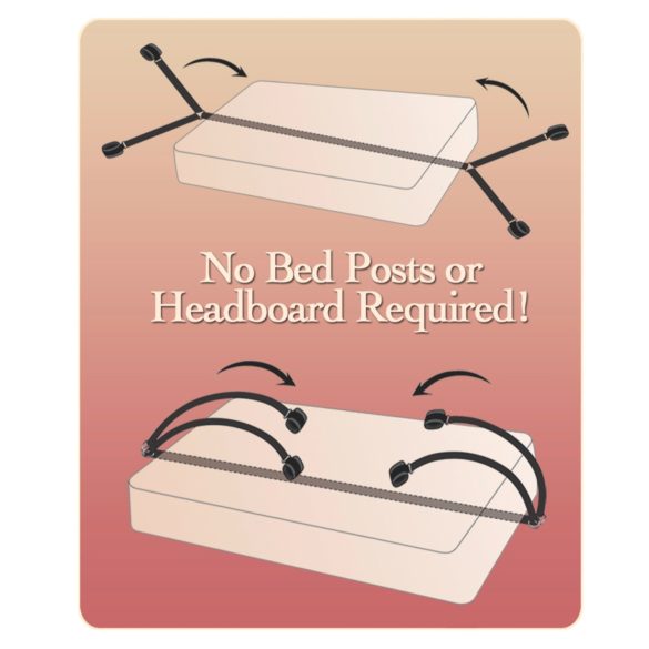 Fetish Fantasy - set per legare a letto - nero