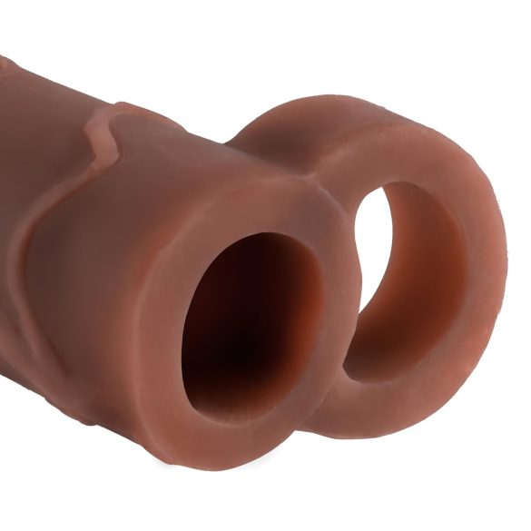 X-TENSION Perfect 2 - guaina pene con anello - 19cm - naturale scuro