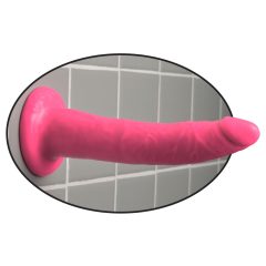 Dillio 7 - dildo a morsetto, realistico (18 cm) - rosa
