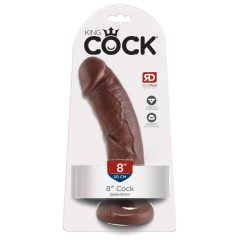 Dildo Realistico King Cock 8 (20 cm) - Marrone"