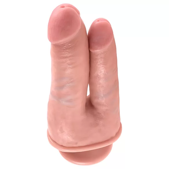 King Cock Double Penetrator - dildo doppio realistico - silicone beige