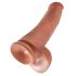 King Cock 15 - gigante dildo (38 cm) - naturale scuro