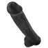 King Cock 15 - dildo realistico con testicoli e ventosa - nero 38cm