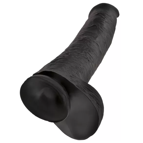 King Cock 15 - dildo realistico con testicoli e ventosa - nero 38cm