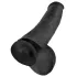 King Cock 15 - dildo realistico con testicoli e ventosa - nero 38cm
