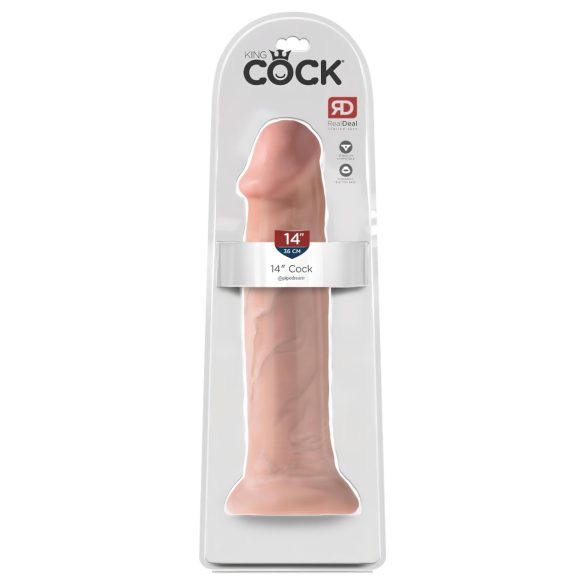 King Cock 14 - Dildo XL con ventosa (36 cm) - Naturale