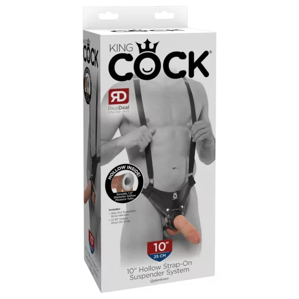 King Cock - dildo hollow strap-on - realistico 25 cm