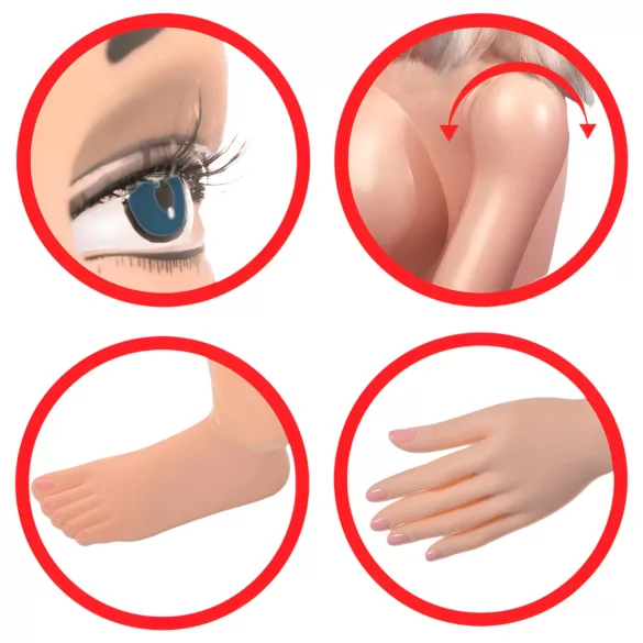 Pipedream Hannah Harper - bambola gonfiabile realistica 3D con volto realistico