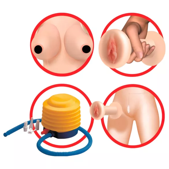 Pipedream Hannah Harper - bambola gonfiabile realistica 3D con volto realistico